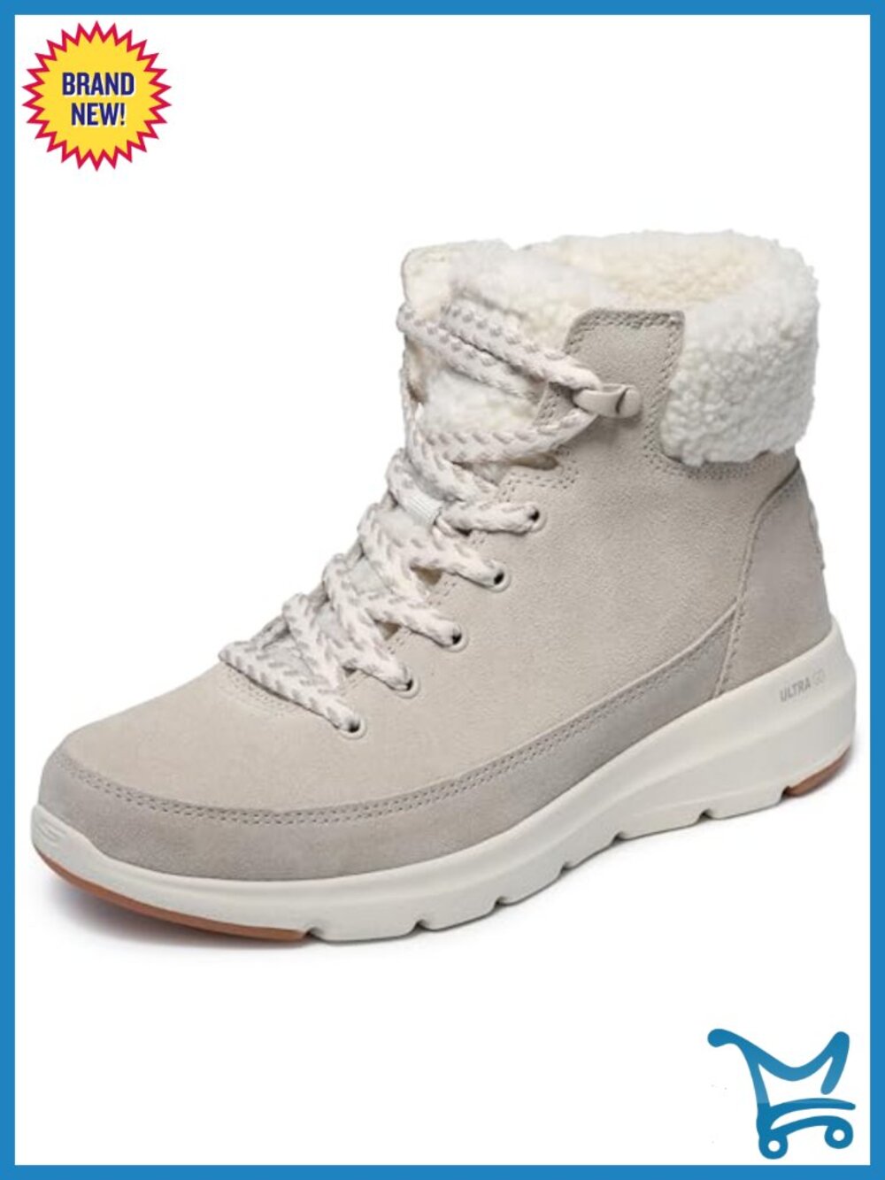 Suede Snow Boot with Sherpa Lining and Side Zipper